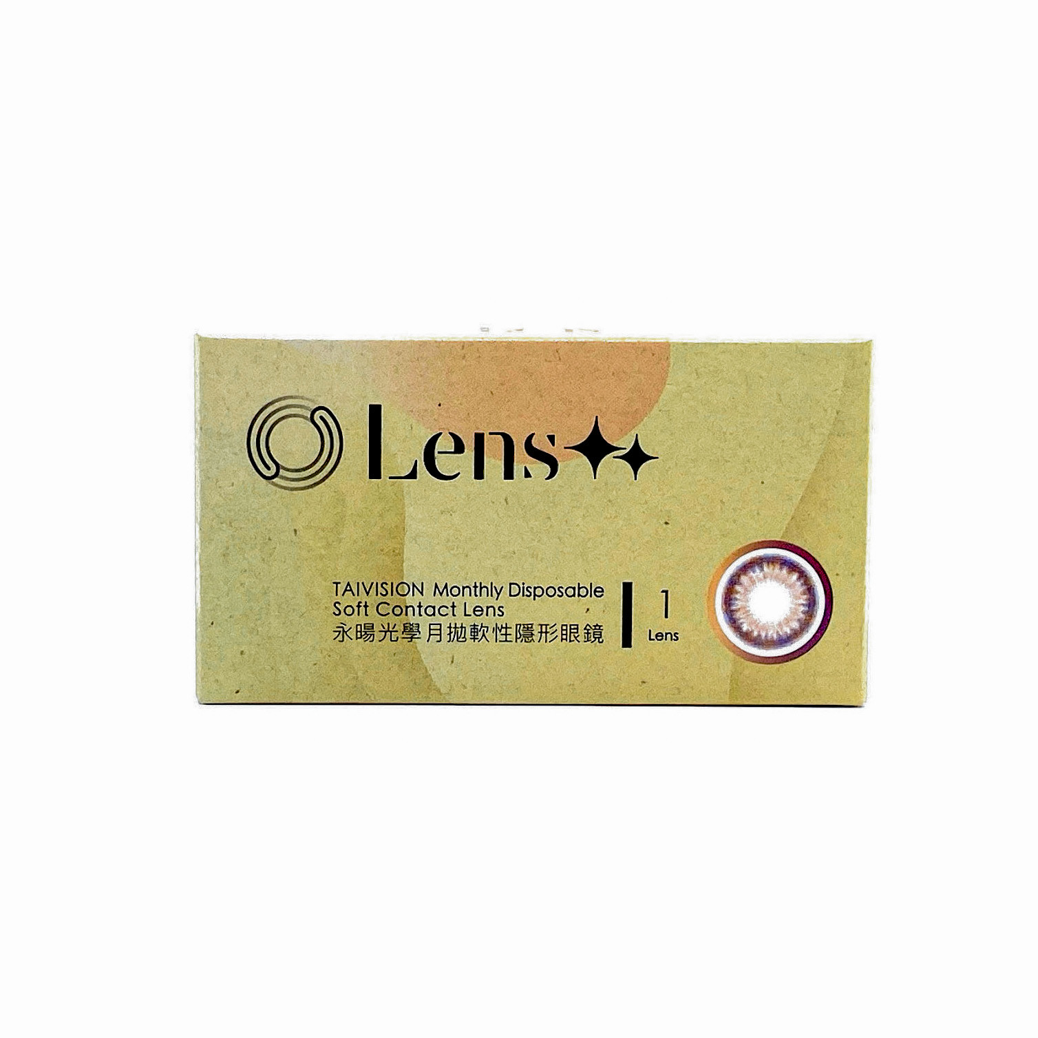 LENS++｜彩色月拋軟式(1PCS)｜星耀棕
